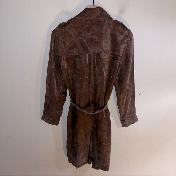 ANTHROPOLOGIE MOTH trench coat M dark academia minimalist chic - Picture 7 of 8